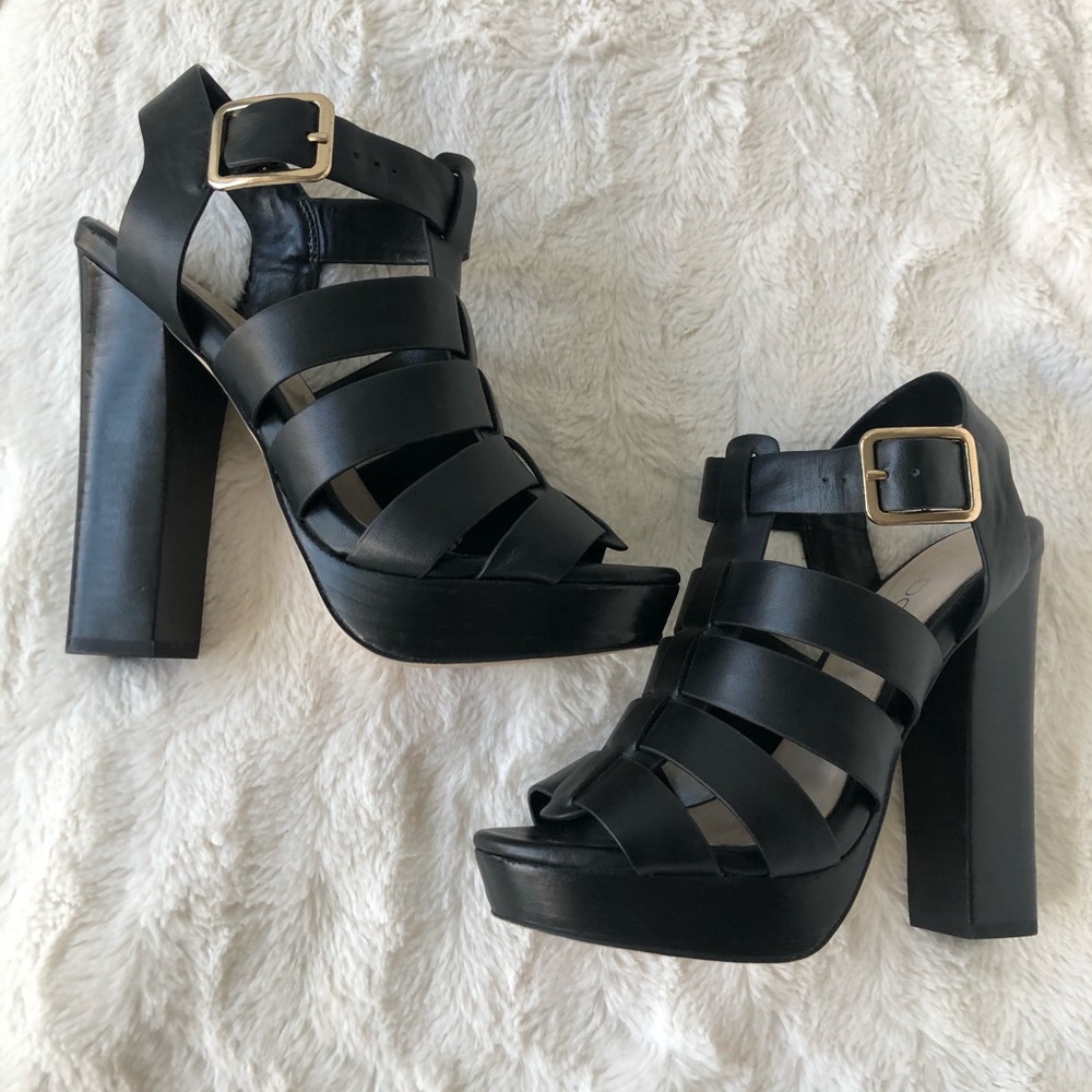 Black Heeled Sandals